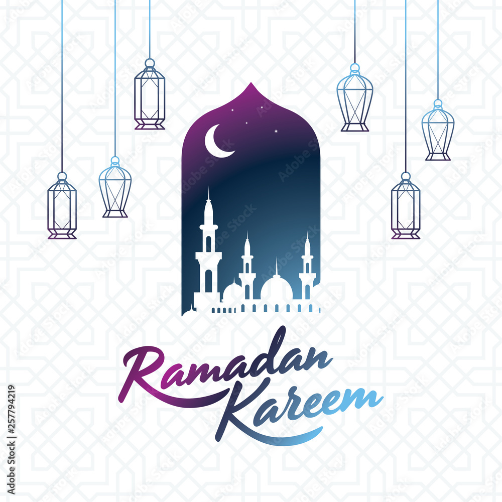 Ramadan kareem islamic design background , beautiful greeting card vector illustration Ramadan kareem islamic design background , beautiful greeting card vector illustration