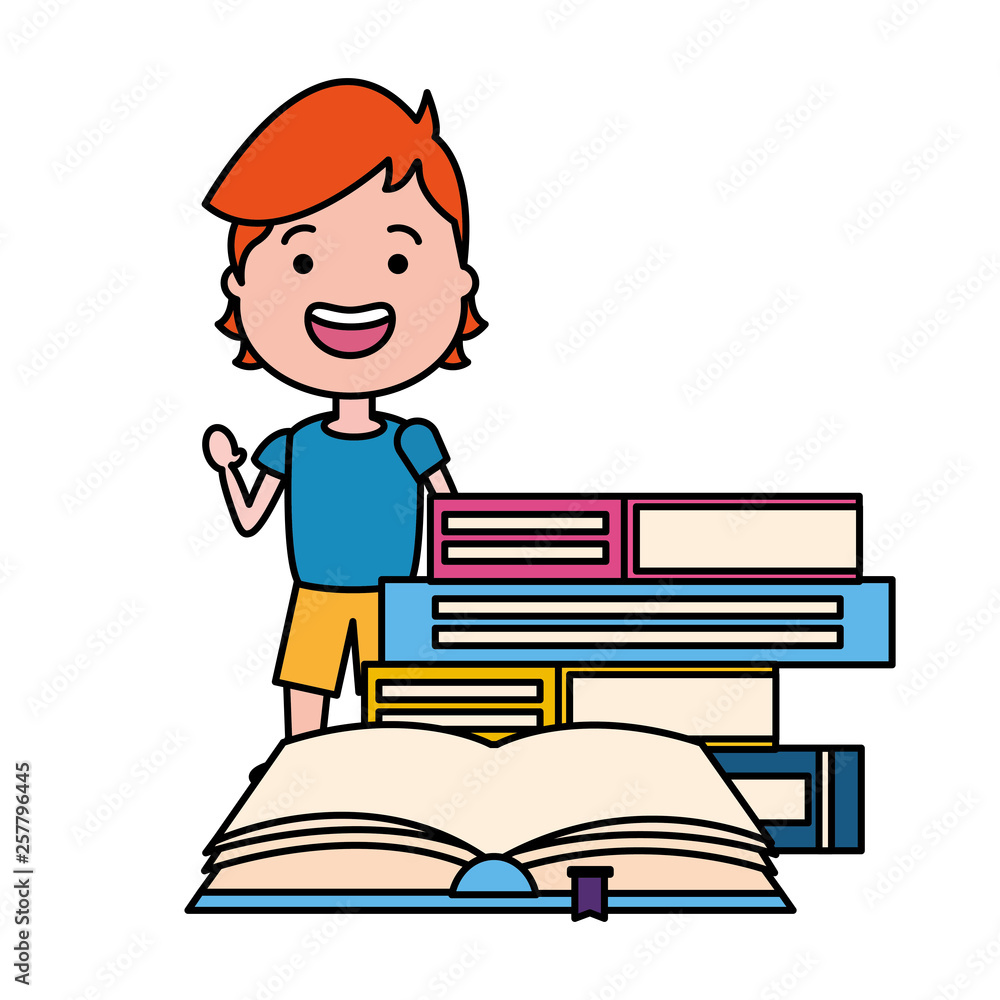 young man with open book icon