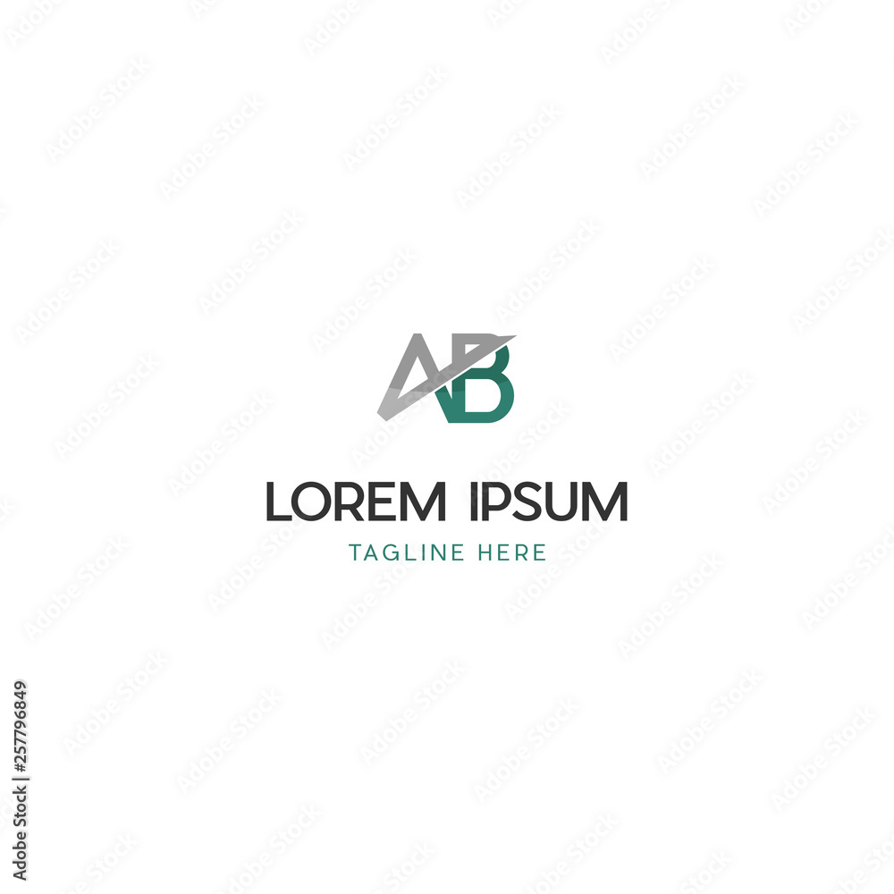 Modern and unique letter AB initials logo design, Abstract letter AB modern logo icon design concept.	