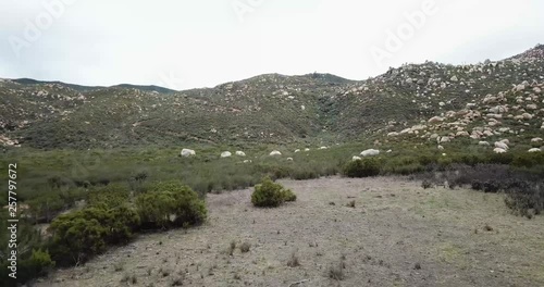 Aerial drone shot of Sierra Blanca of Baja California Mexico, village part of Ensenada, the greatest town on earth photo