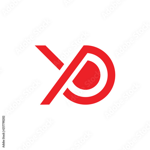 letters yo or oy simple geometric logo vector