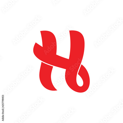 letter h hot flame design logo vector