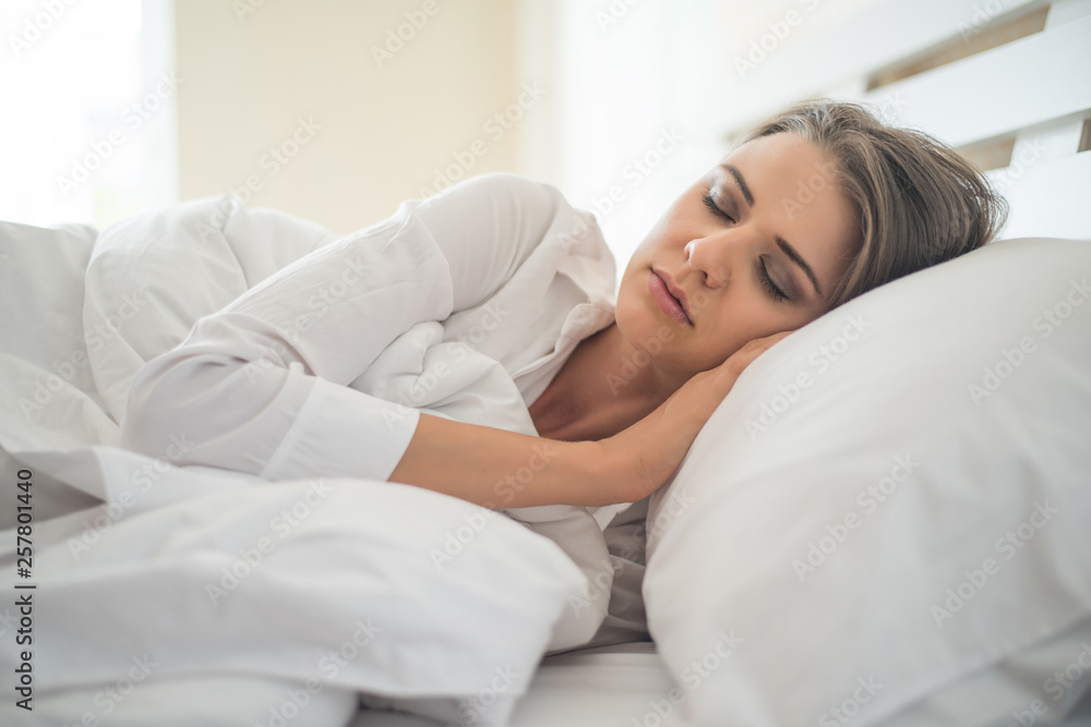 Beautiful Young woman sleeping in bed Beautiful Young woman sleeping in bed