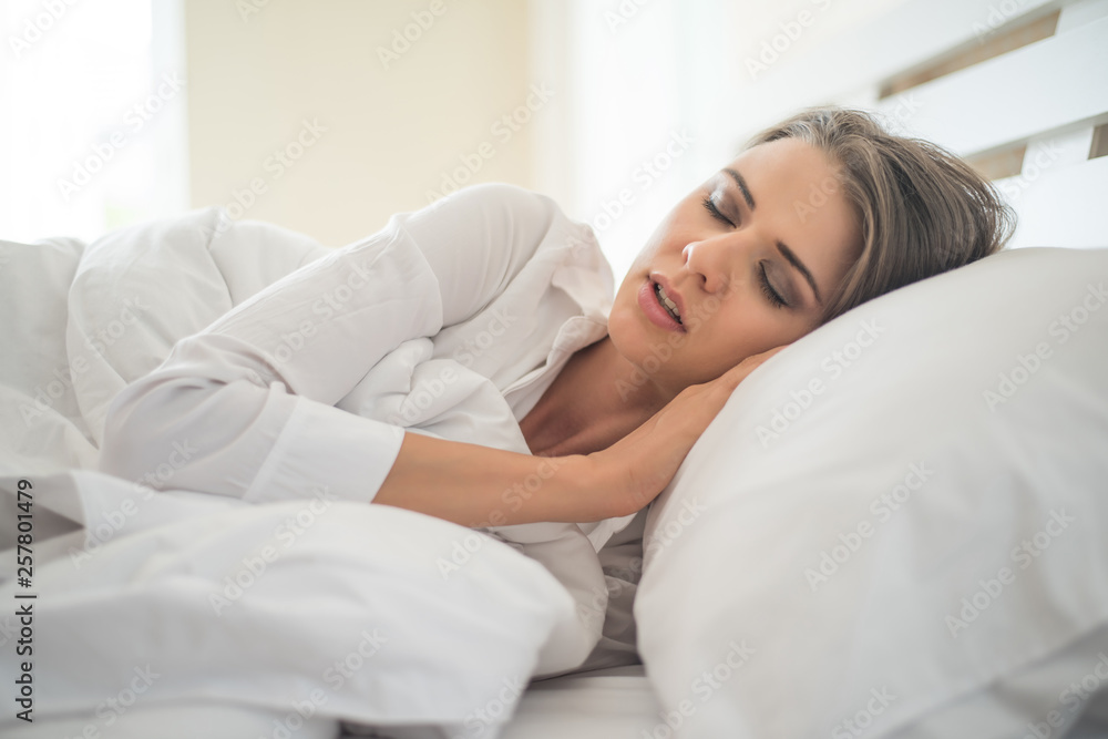 Beautiful Young woman sleeping in bed Beautiful Young woman sleeping in bed
