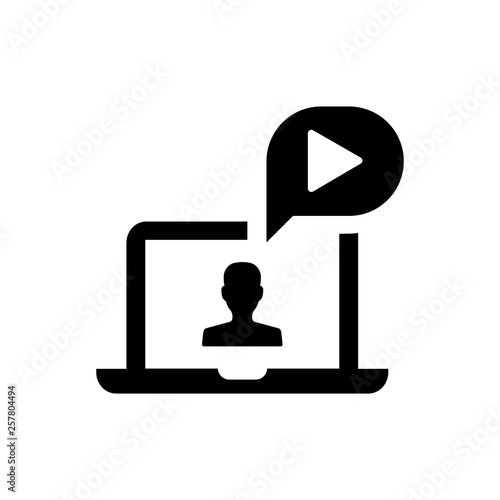 Online video lecture icon