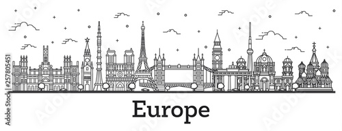 Outline Famous Landmarks in Europe.