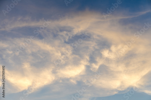 Sky light sunset. Blue sky cloud background © phollapat