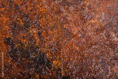 wet rusty sheet metal. old background
