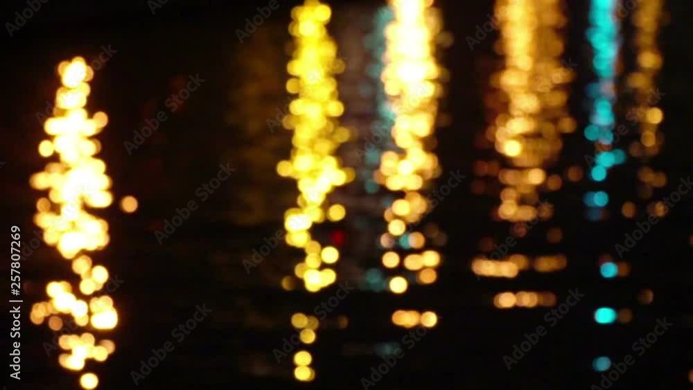 Bokeh Lights in Water Reflection Bokeh Lights in Water Reflection