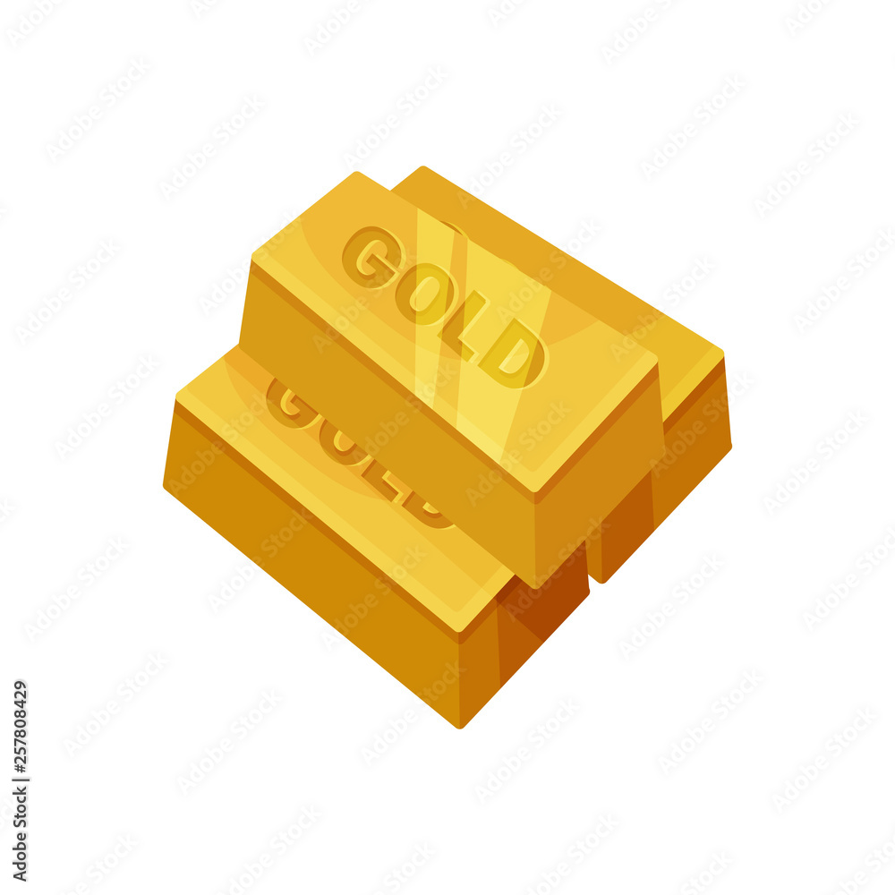 Gold bar on white background. Precious metal. Gold bar on white background. Precious metal.