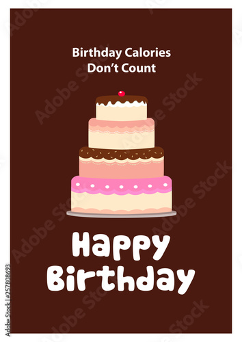 Cake tart for birthday card