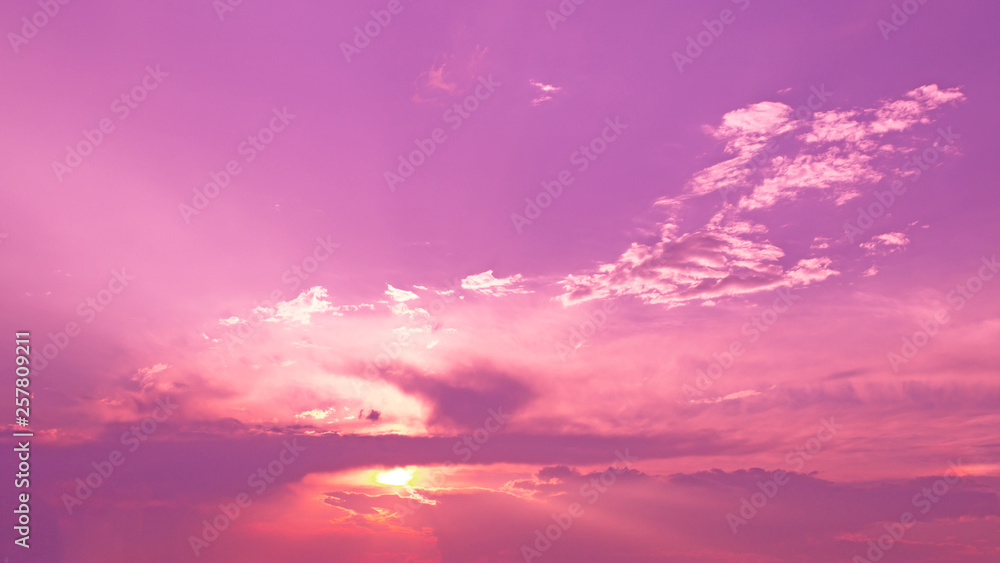Dreamy purple sky background
