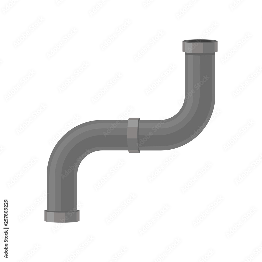 Curved plastic water pipe on white background. Curved plastic water pipe on white background.