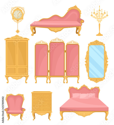 Collection decor element for living room. Princess furniture.