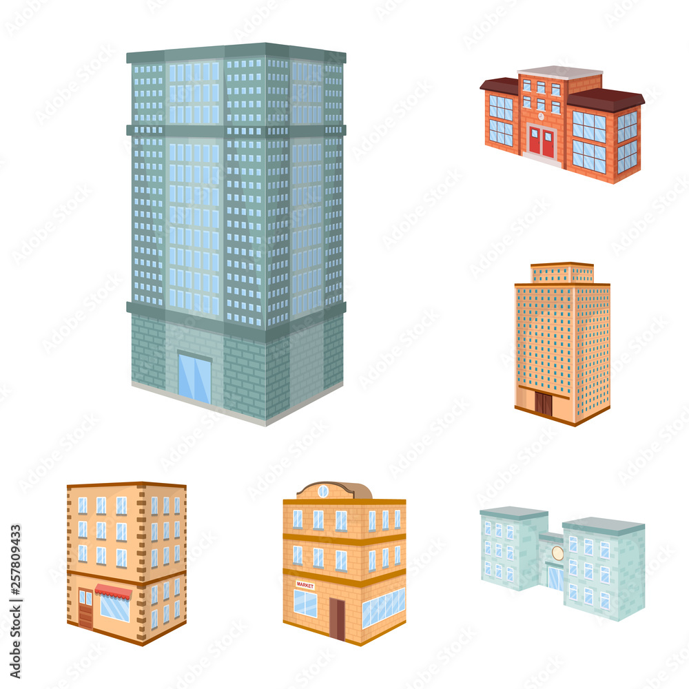 Isolated object of city and build logo. Set of city and apartment stock symbol for web. Isolated object of city and build logo. Set of city and apartment stock symbol for web.