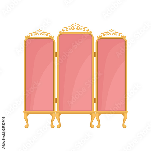 Pink screen on white background. Vector illustration.