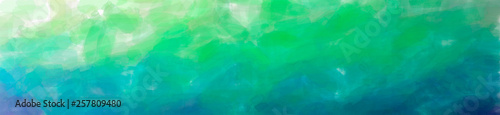 Abstract illustration of blue and green Watercolor background