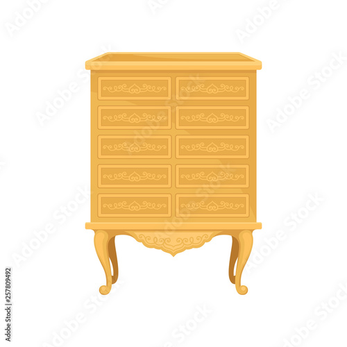 Nightstand on white background. Vector flat illustration.