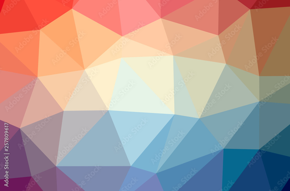 Obraz premium Illustration of abstract Blue And Red horizontal low poly background. Beautiful polygon design pattern.