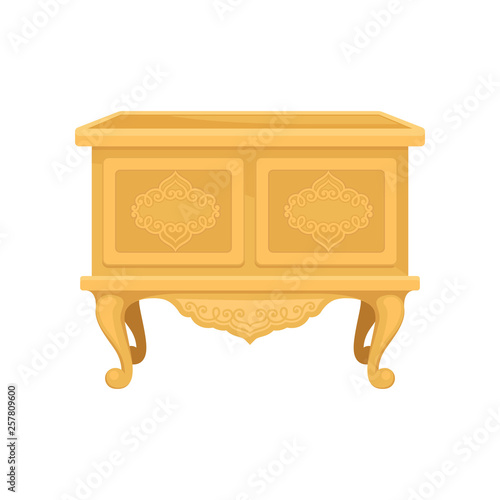 Nightstand on white background. Vector flat illustration.