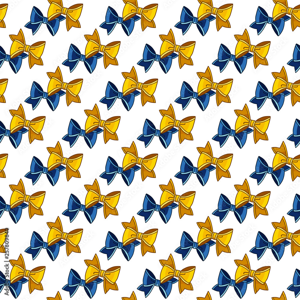 Seamless pattern with bows. Cartoon style vector Seamless pattern with bows. Cartoon style vector