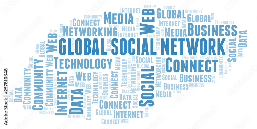 Global Social Network word cloud. Global Social Network word cloud.