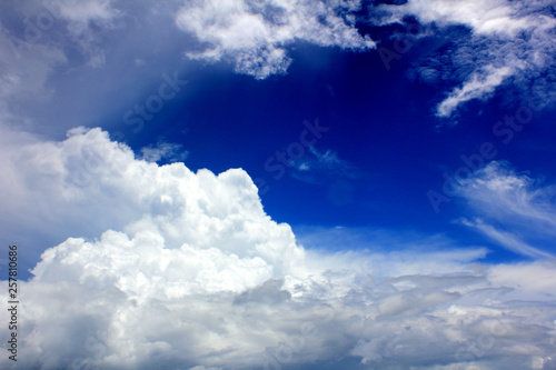 blue sky with white clouds