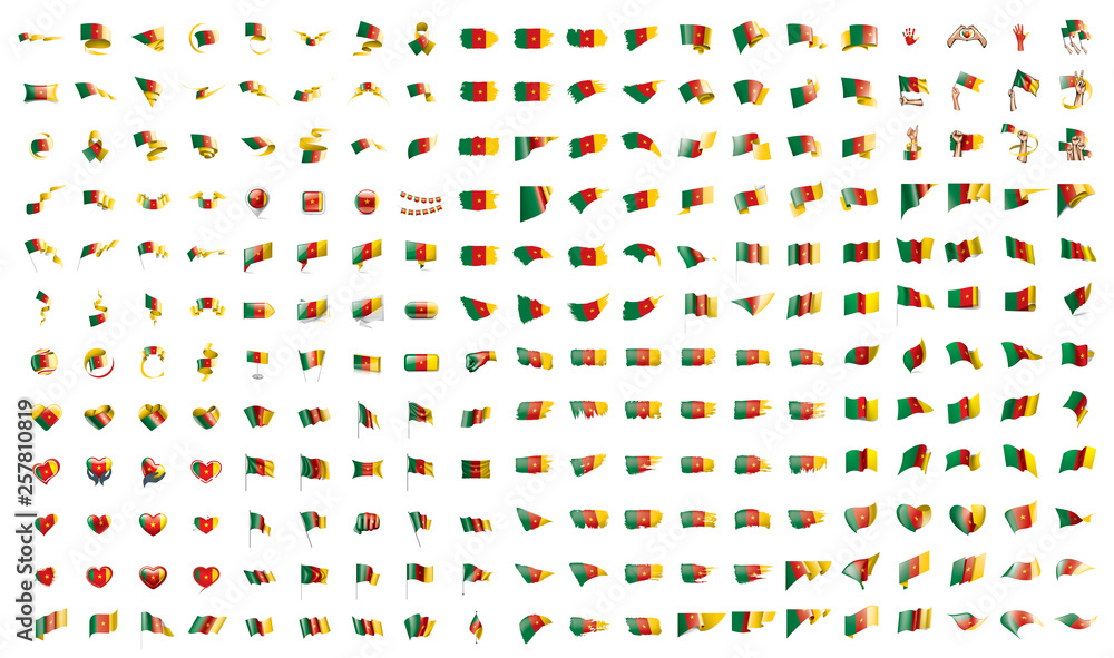 very big collection of vector flags of the Cameroon very big collection of vector flags of the Cameroon