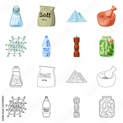 Vector design of cooking and sea icon. Set of cooking and baking   vector icon for stock.