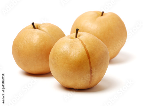 Pears on white background