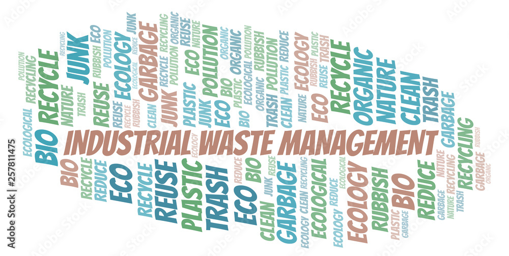 Industrial Waste Management word cloud.