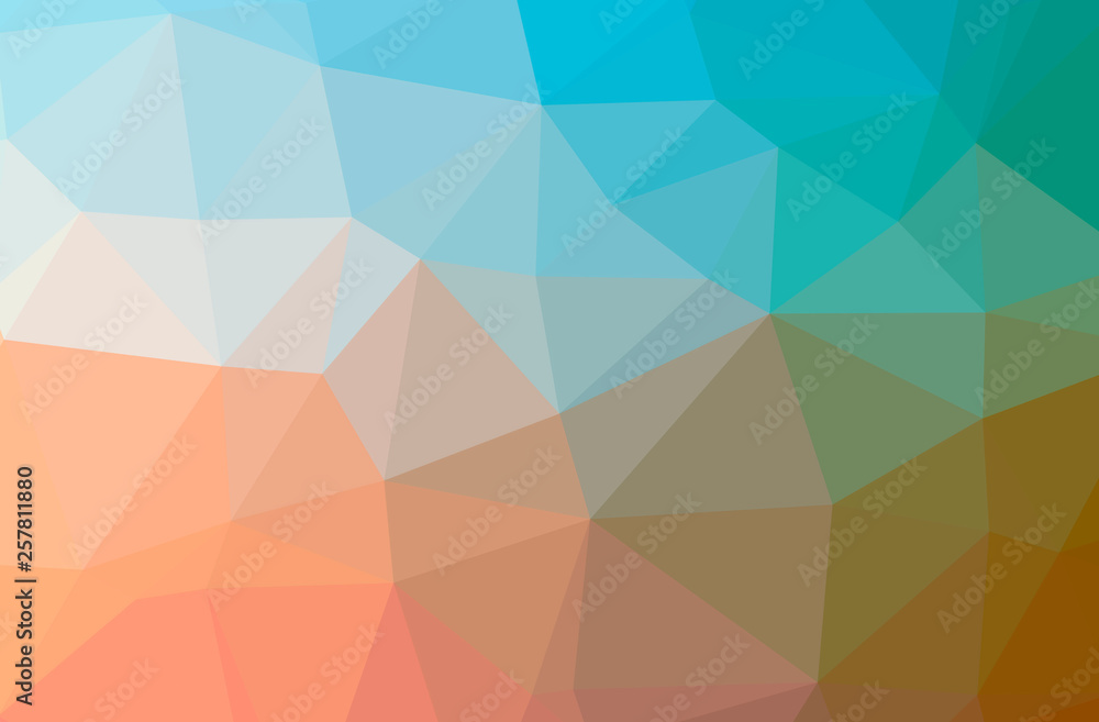Obraz premium Illustration of abstract Orange horizontal low poly background. Beautiful polygon design pattern.