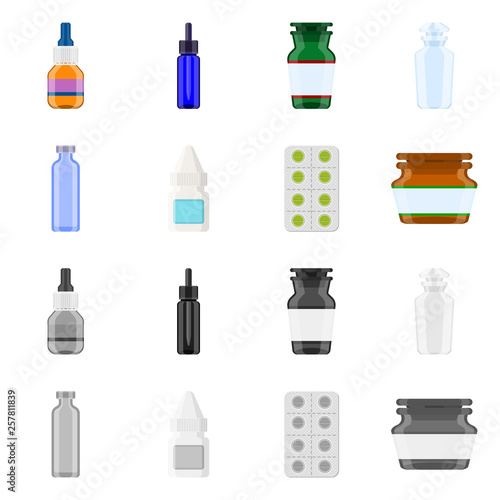 Vector design of retail and healthcare symbol. Set of retail and wellness stock vector illustration.