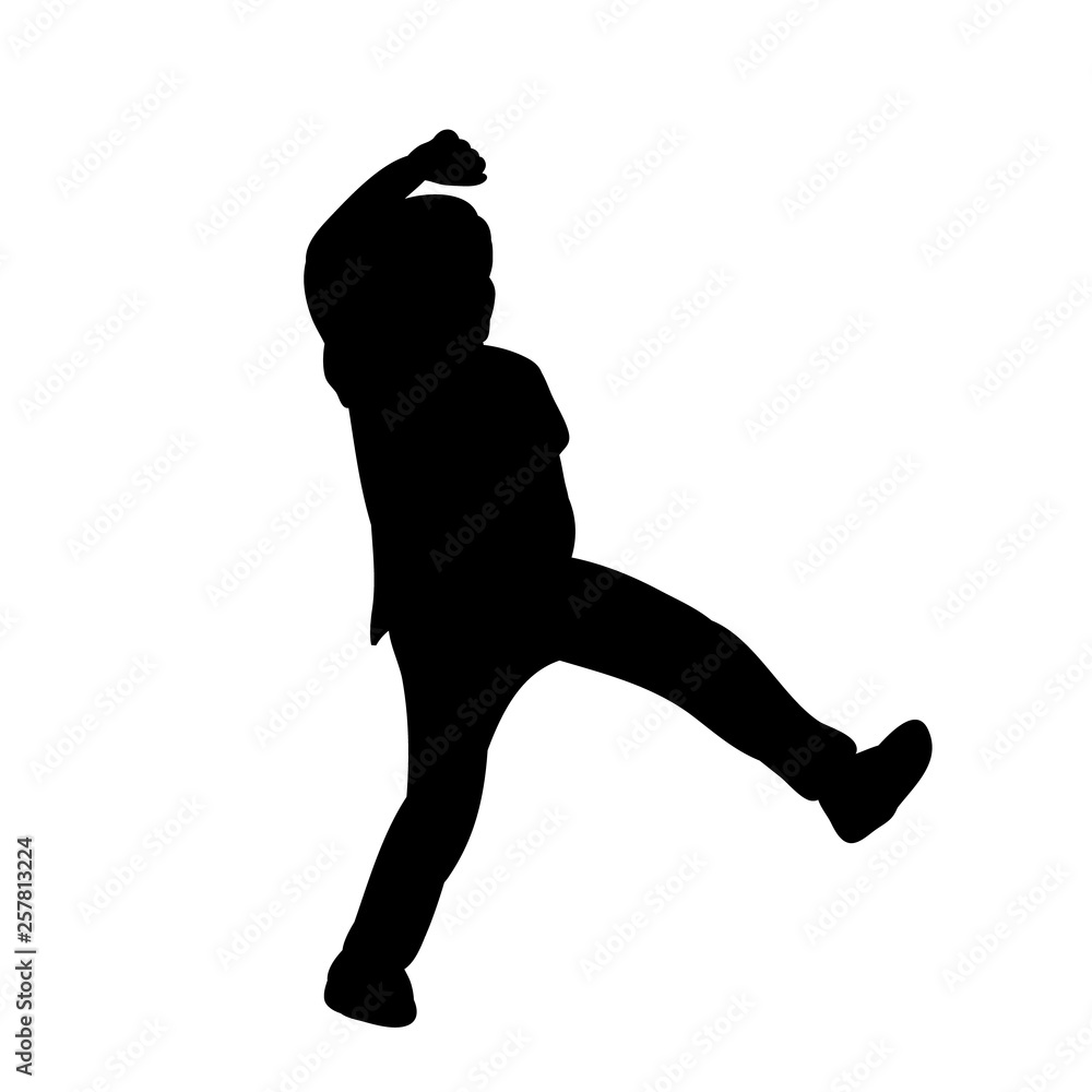 white background black silhouette of a little girl dancing white background black silhouette of a little girl dancing