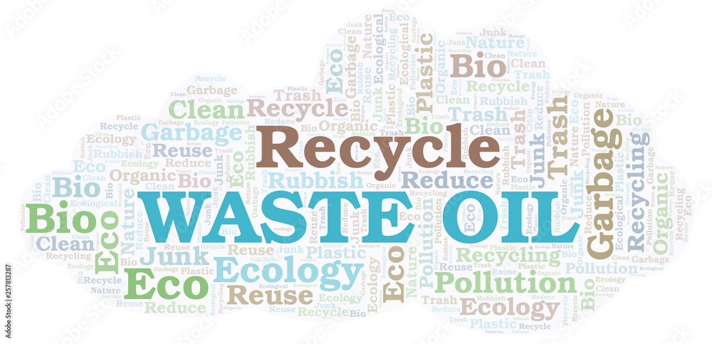Waste Oil word cloud. Waste Oil word cloud.