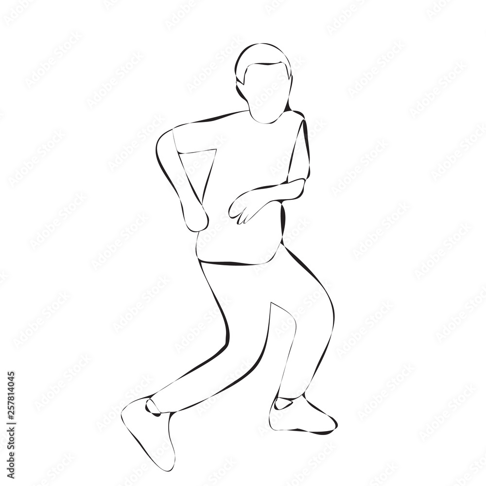 white background, sketch, the guy is dancing white background, sketch, the guy is dancing