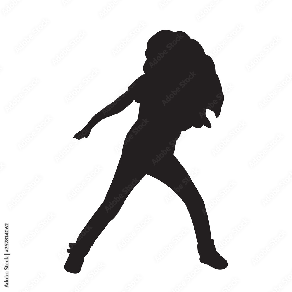 silhouette girl dancing