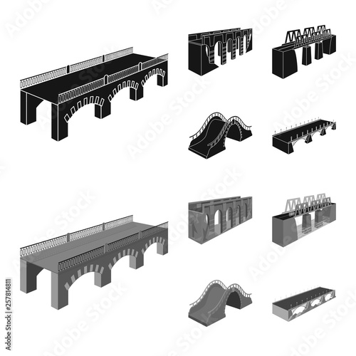Vector illustration of connection and design logo. Collection of connection and side stock vector illustration.