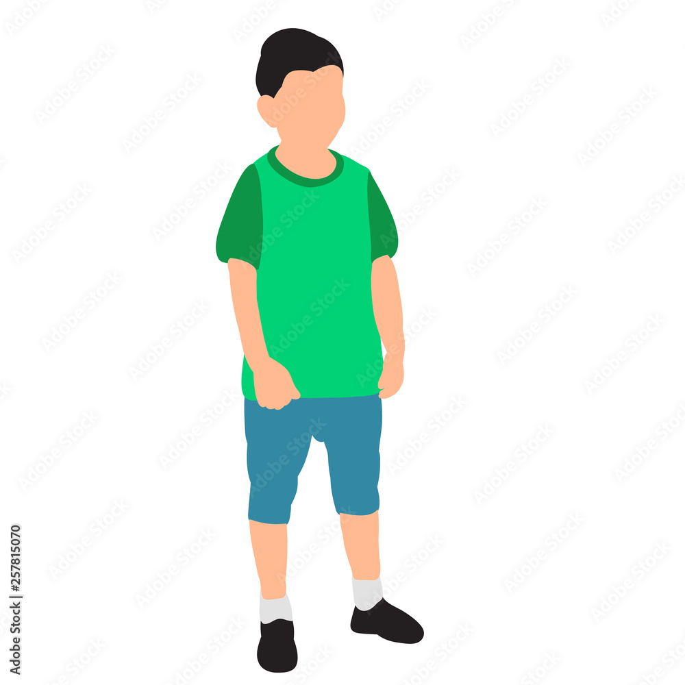 vector isolated on white background boy standing vector isolated on white background boy standing