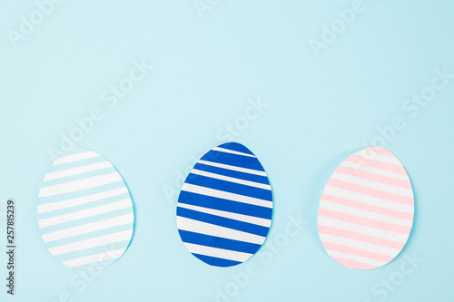 Happy Easter Background With Rabbit And Eggs