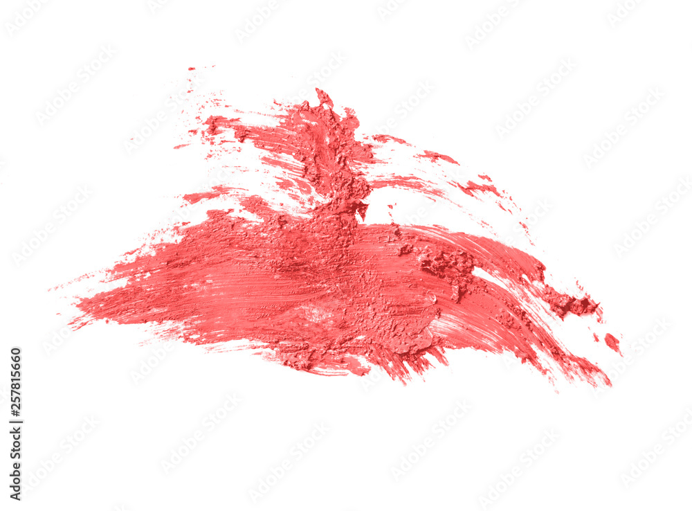 coral pink paint brush spots on white coral pink paint brush spots on white