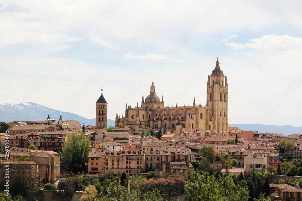 View to the center of Segovia, Spain	