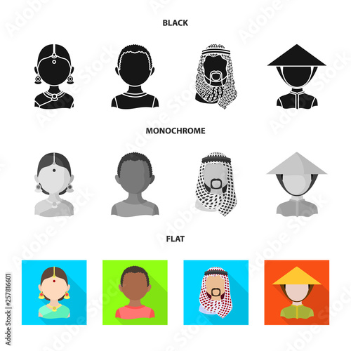 Vector design of imitator and resident sign. Set of imitator and culture vector icon for stock.