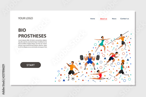Landing page template of bio prostheses.