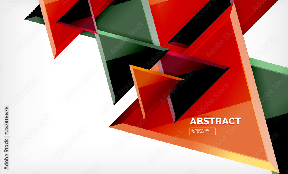 Triangular low poly background design, multicolored triangles Triangular low poly background design, multicolored triangles