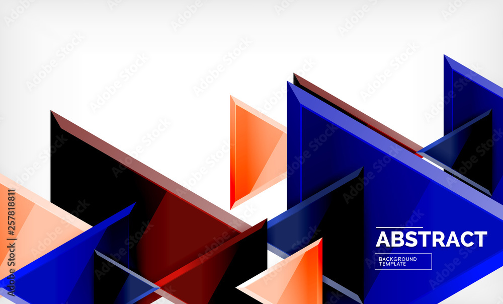Flying triangles compostion geometric background Flying triangles compostion geometric background