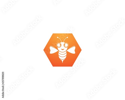 Bee logo vector icon