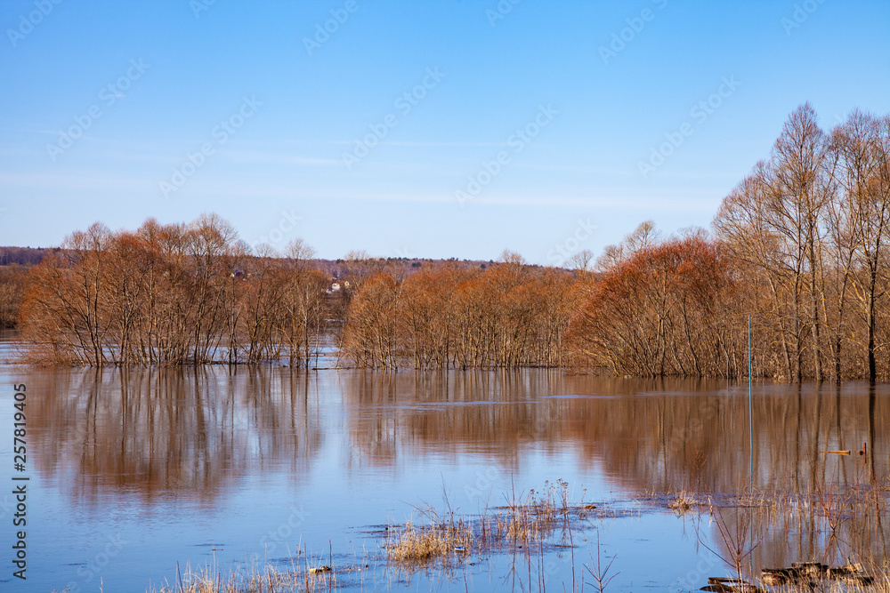 Spring flood of the river. Spring flood of the river.