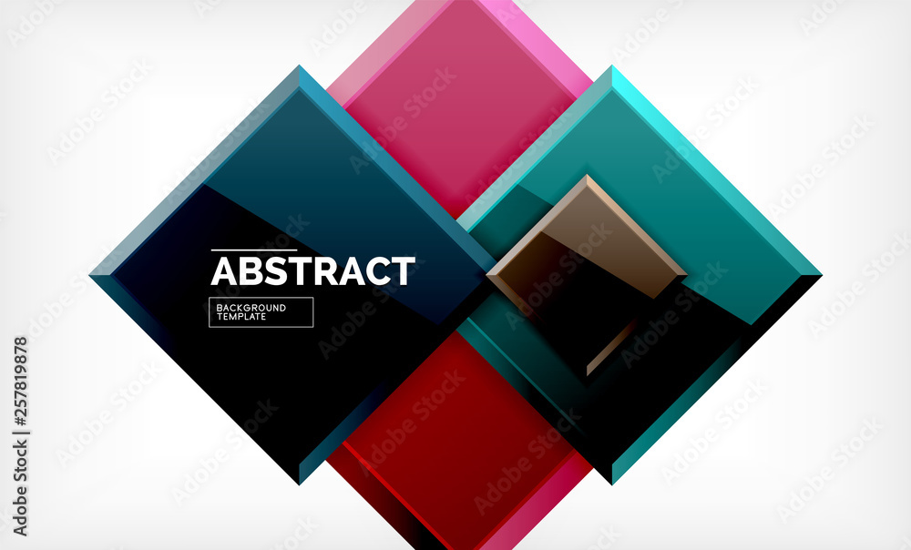 Square geometrical background Square geometrical background