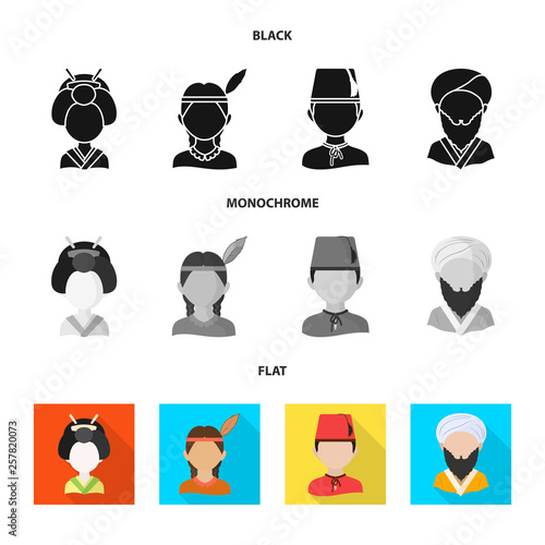 Isolated object of imitator and resident sign. Collection of imitator and culture stock symbol for web.